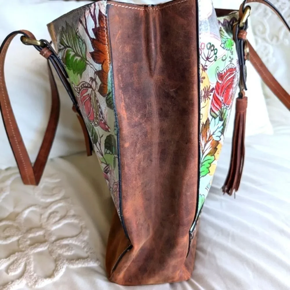 Firenze Bella Italian Artsy Large Handcrafted Tote Bag  NWOT